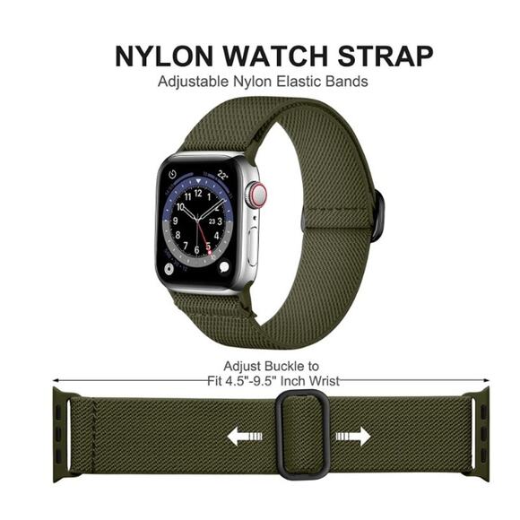 For Apple Watch Series SE/6/5/4/3/2/1 Wristbands for Women Men DarkGreen-42/44 - Picture 7 of 8
